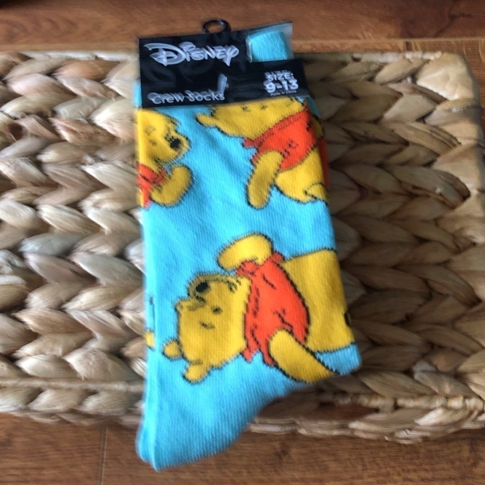 Disney Winnie the Pooh: Pooh Bear blue crew socks